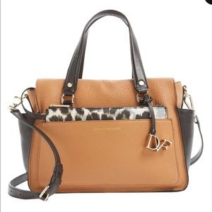 NWOT Diane Von Furstenberg tan and black purse